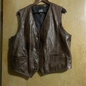 Mens Wilson’s leather brown Mens vest size L